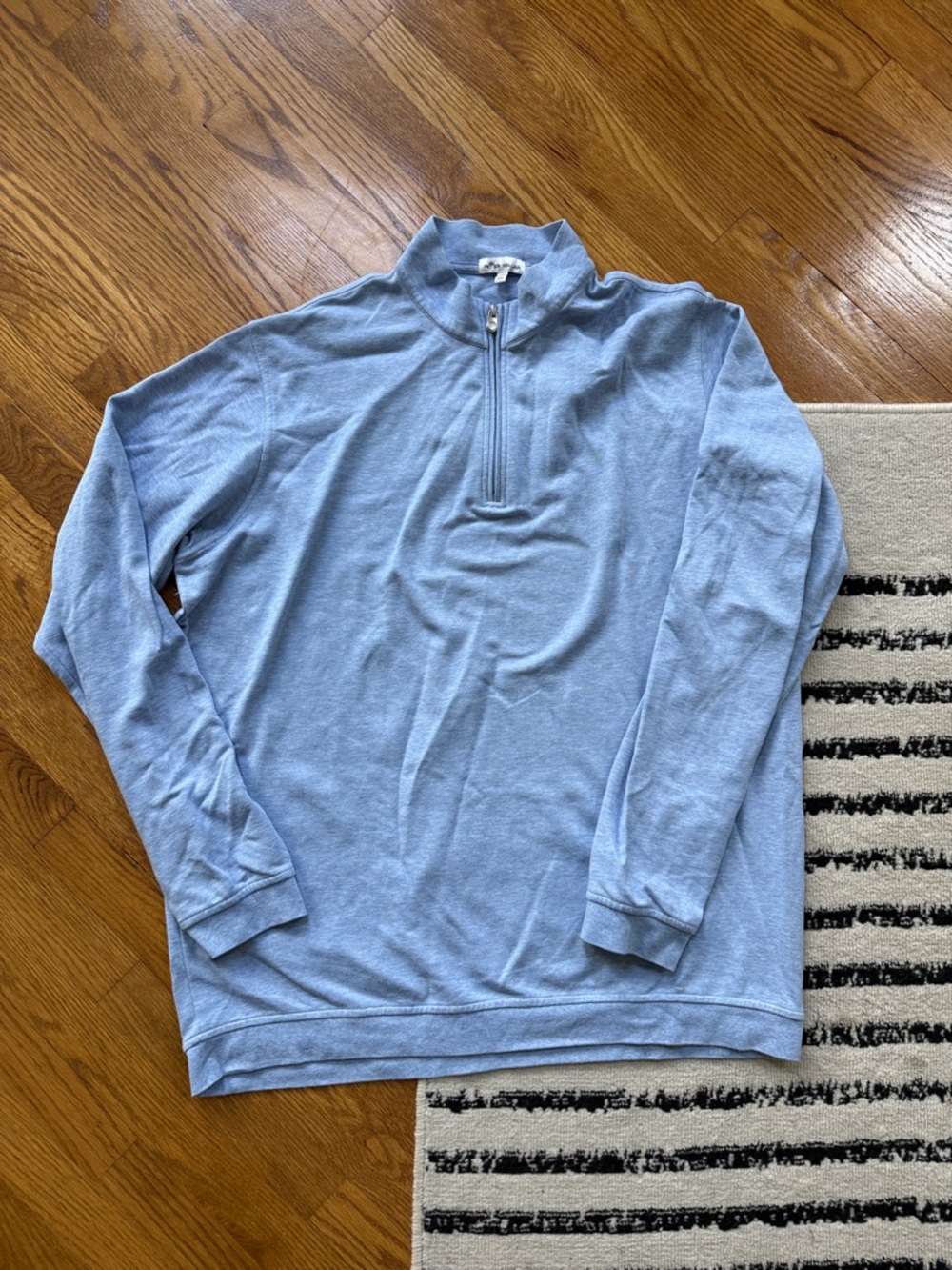 Peter Millar Light Blue Quarter-Zip Sweater